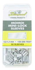 Momoi Diamond Mini Lock Sleeves LL connect 130-150 lb mono for strong, burr-free joints.