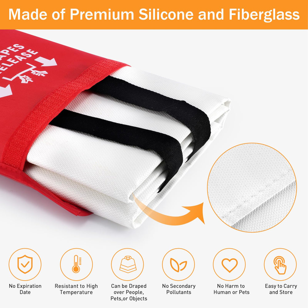 Mondoshop silicone fire blanket for camping to protect against unexpected flames.