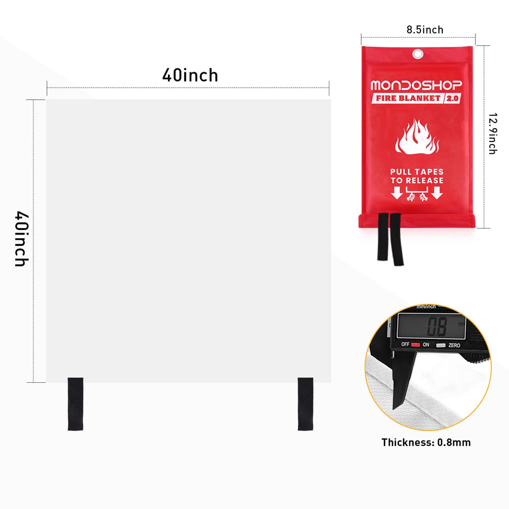 Mondoshop silicone fire blanket in car glove compartment supports emergency response.