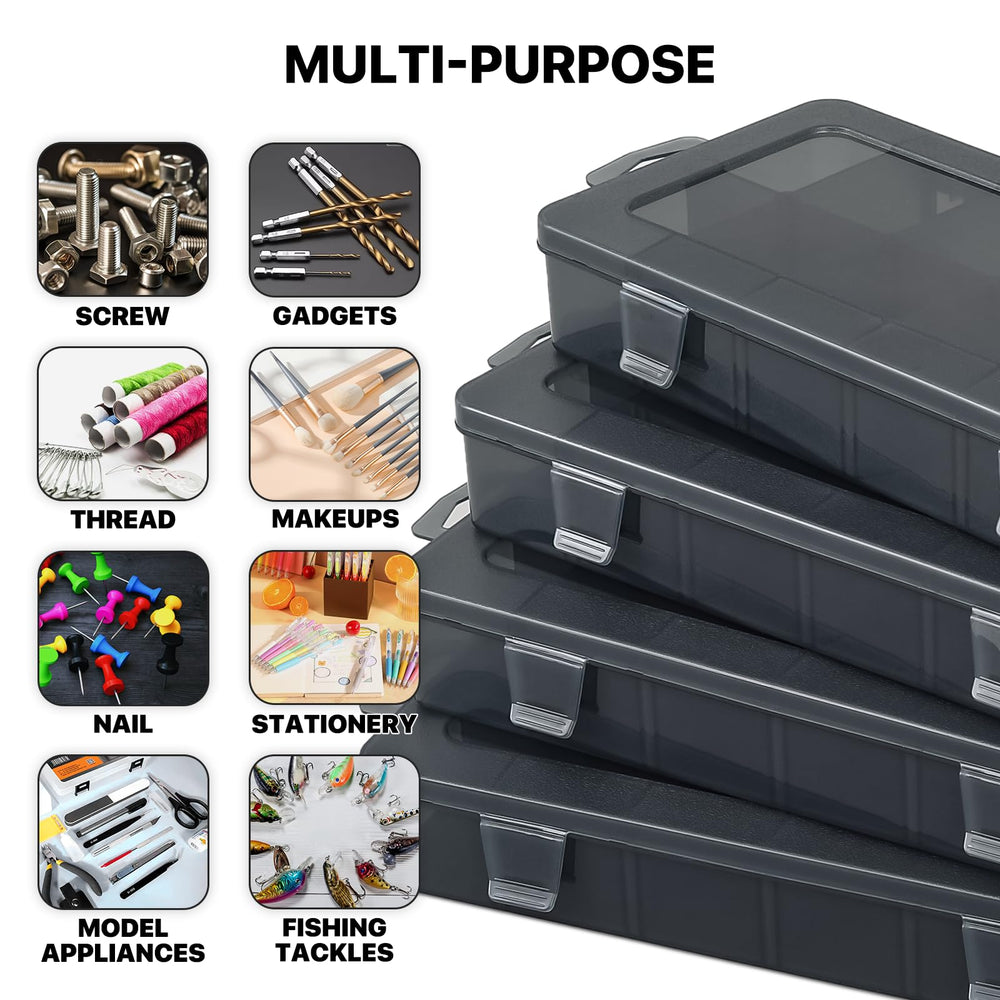 Four-pack MoNiBloom organizer boxes for home, studio, or workshop use.