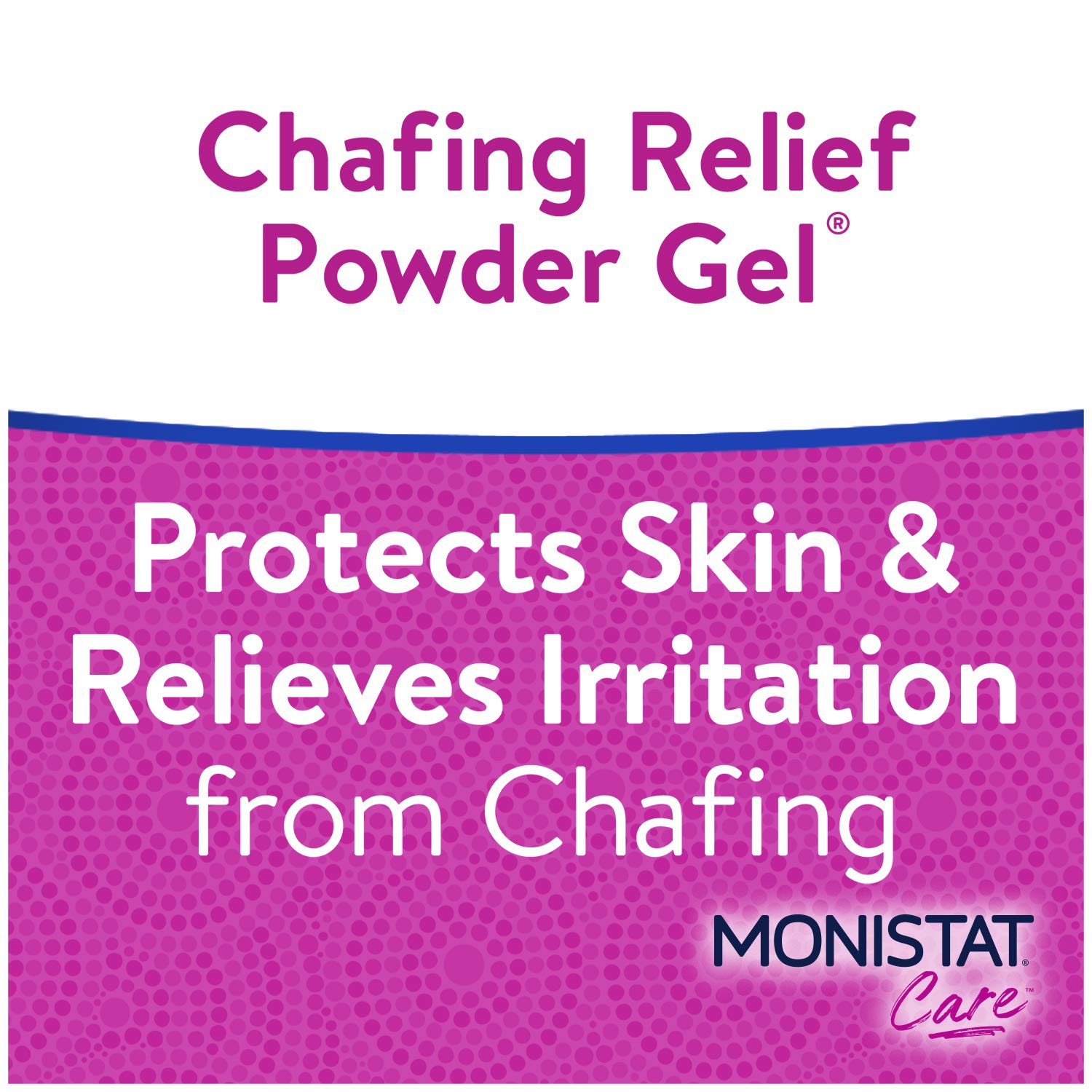 Monistat Care Chafing Relief Powder Gel being applied for smooth protective coverage