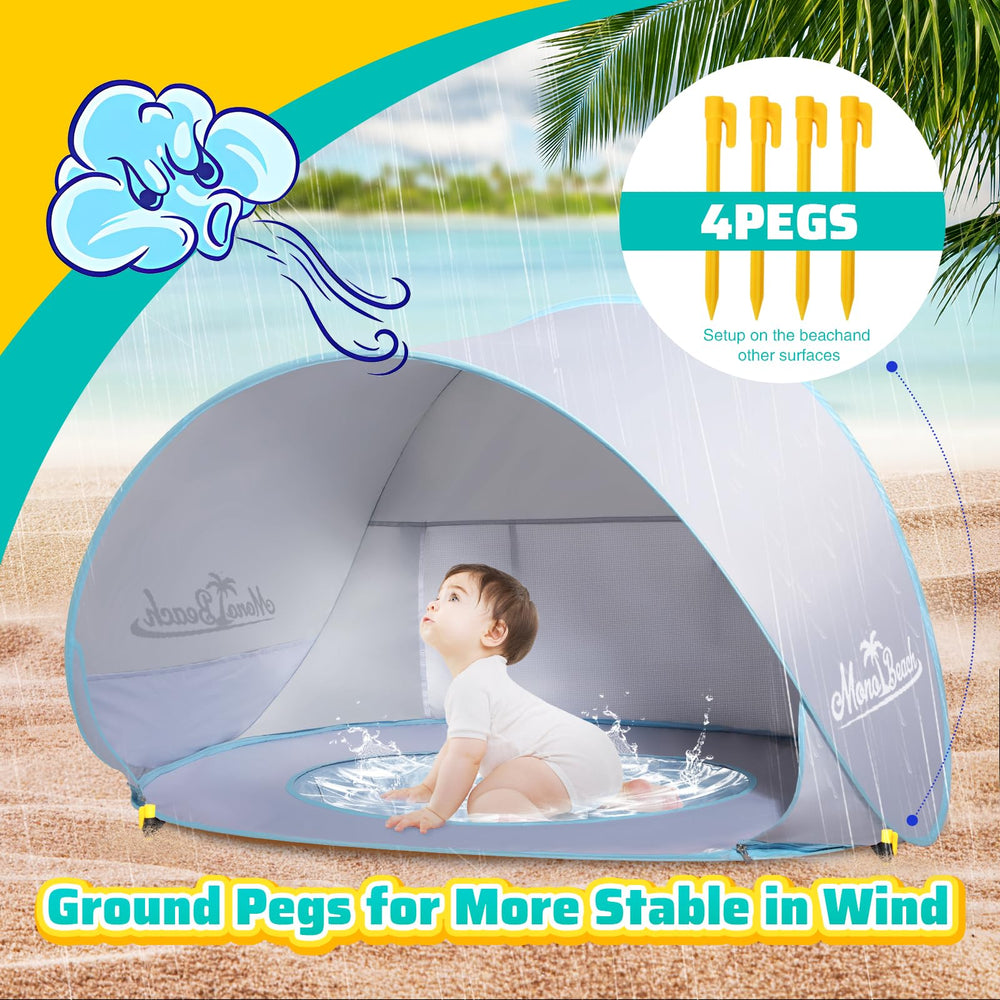 Monobeach baby shade tent carry bag and pegs for portable shade kit.