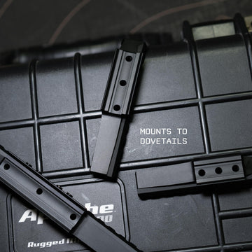 Monstrum 6061 aluminum dovetail rail provides durable, lightweight mounting.