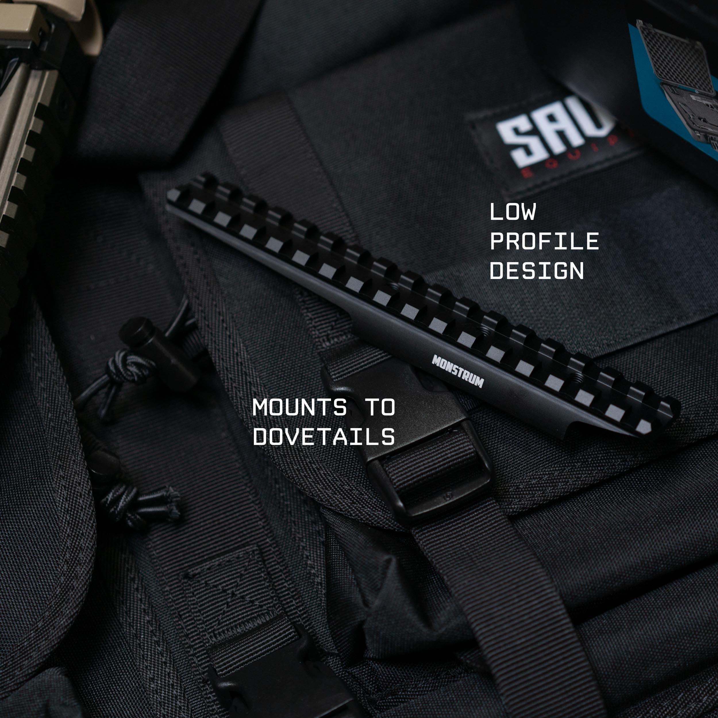 Monstrum 6061 aluminum construction with hardened Torx hardware for secure mounting.