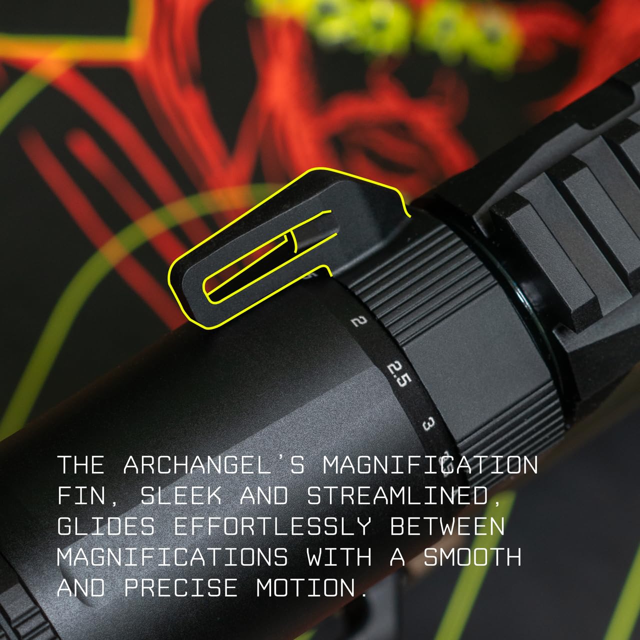 Monstrum Archangel ED CM8 reticle for versatile precision.