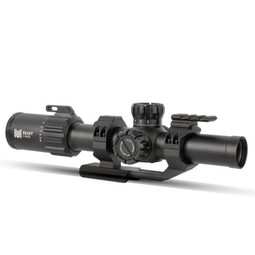 Monstrum Beast ED 1-10x scope with true 1x sight picture for fast target acquisition.