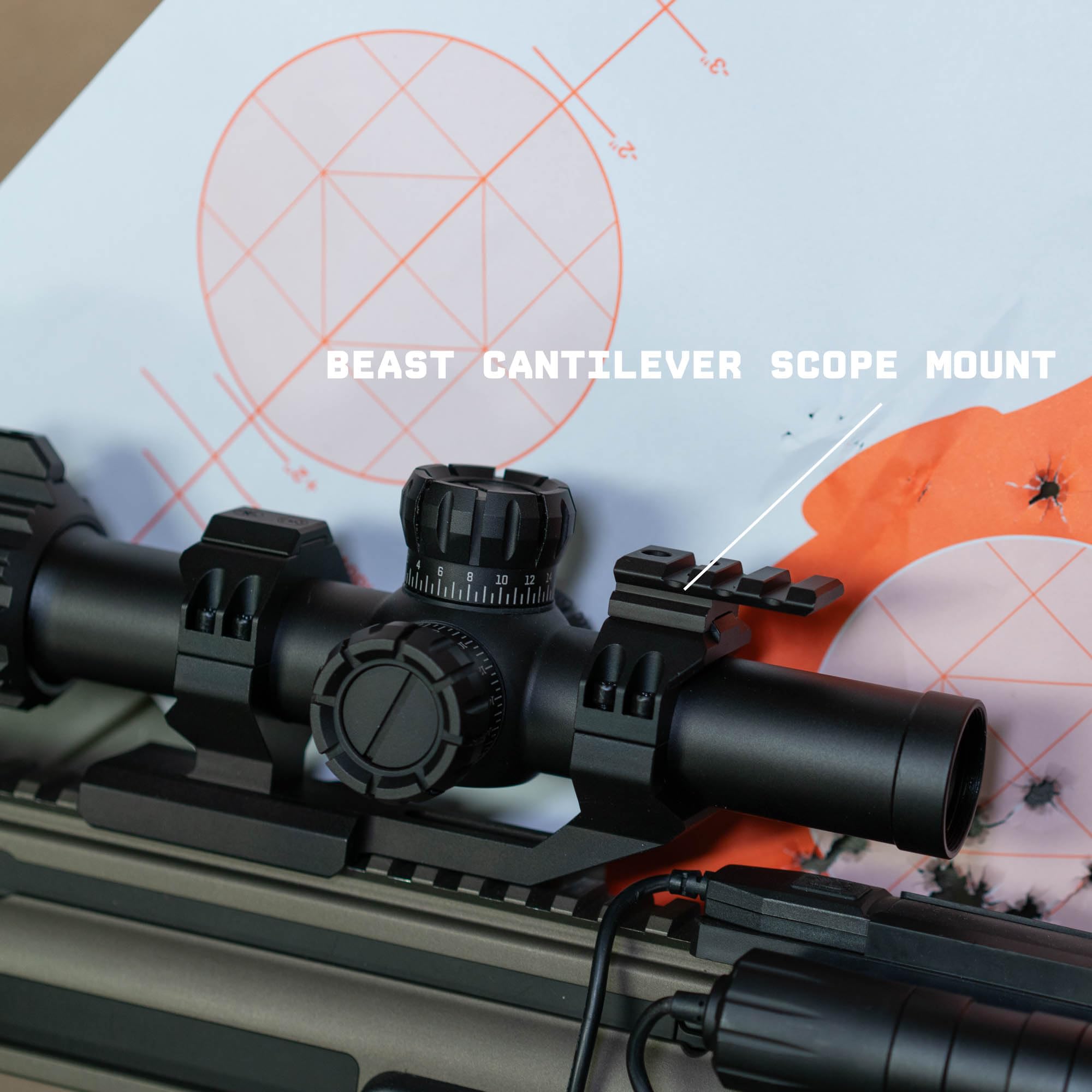 Monstrum Beast ED 1-10x illuminated reticle on high brightness.