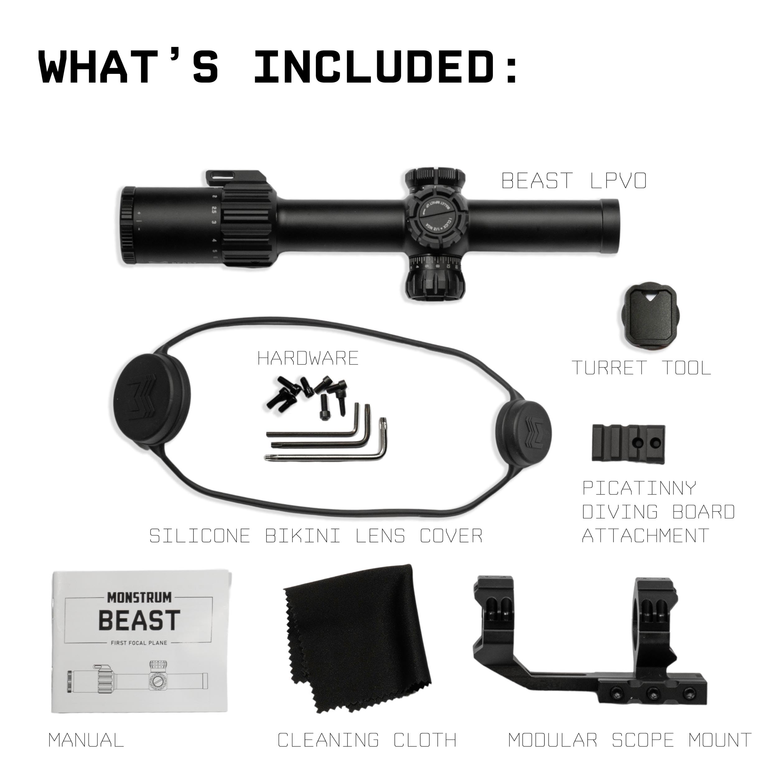 Monstrum Beast ED 1-6x field-use on a rifle for versatile, all-round performance.