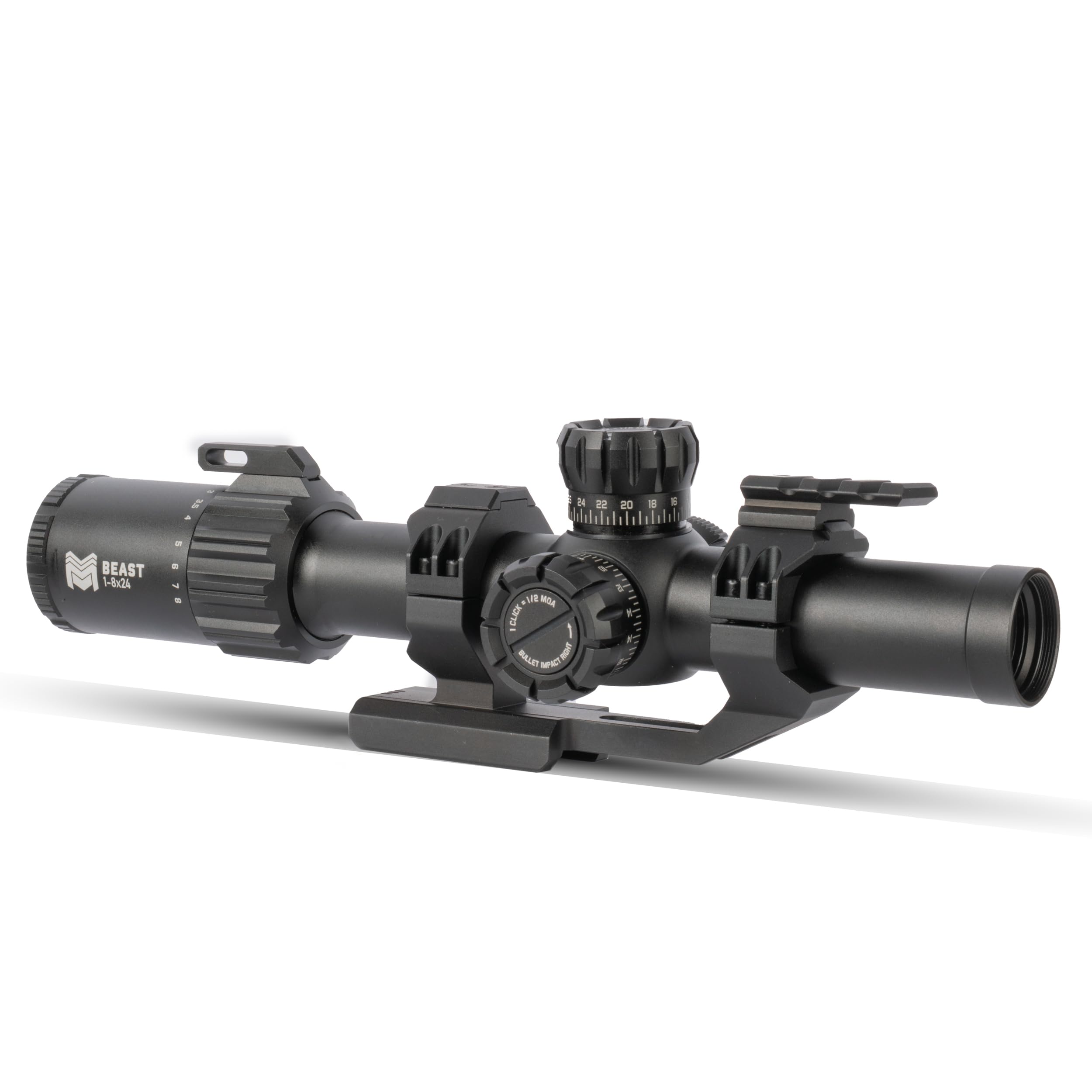 Monstrum Beast ED 1-8x: true 1x sight picture for rapid target pickup.