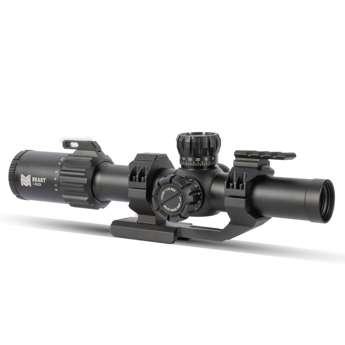 Monstrum Beast ED 1-8x: true 1x sight picture for rapid target pickup.