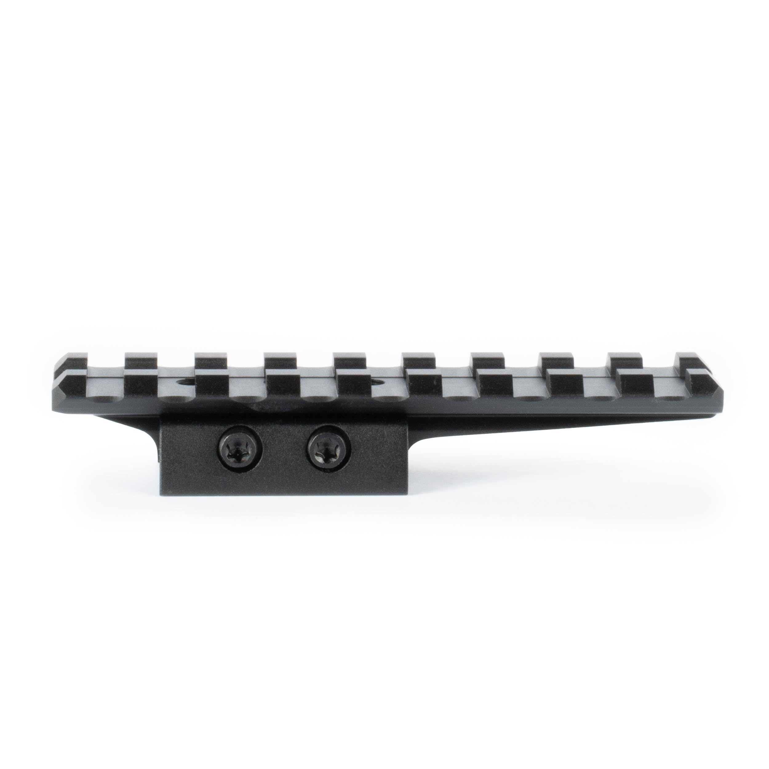 Monstrum dovetail to picatinny 14-slot mount offers flexible sight spacing.