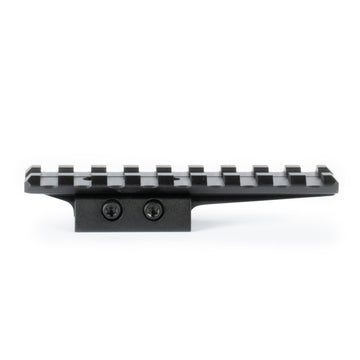 Monstrum dovetail to picatinny 14-slot mount offers flexible sight spacing.