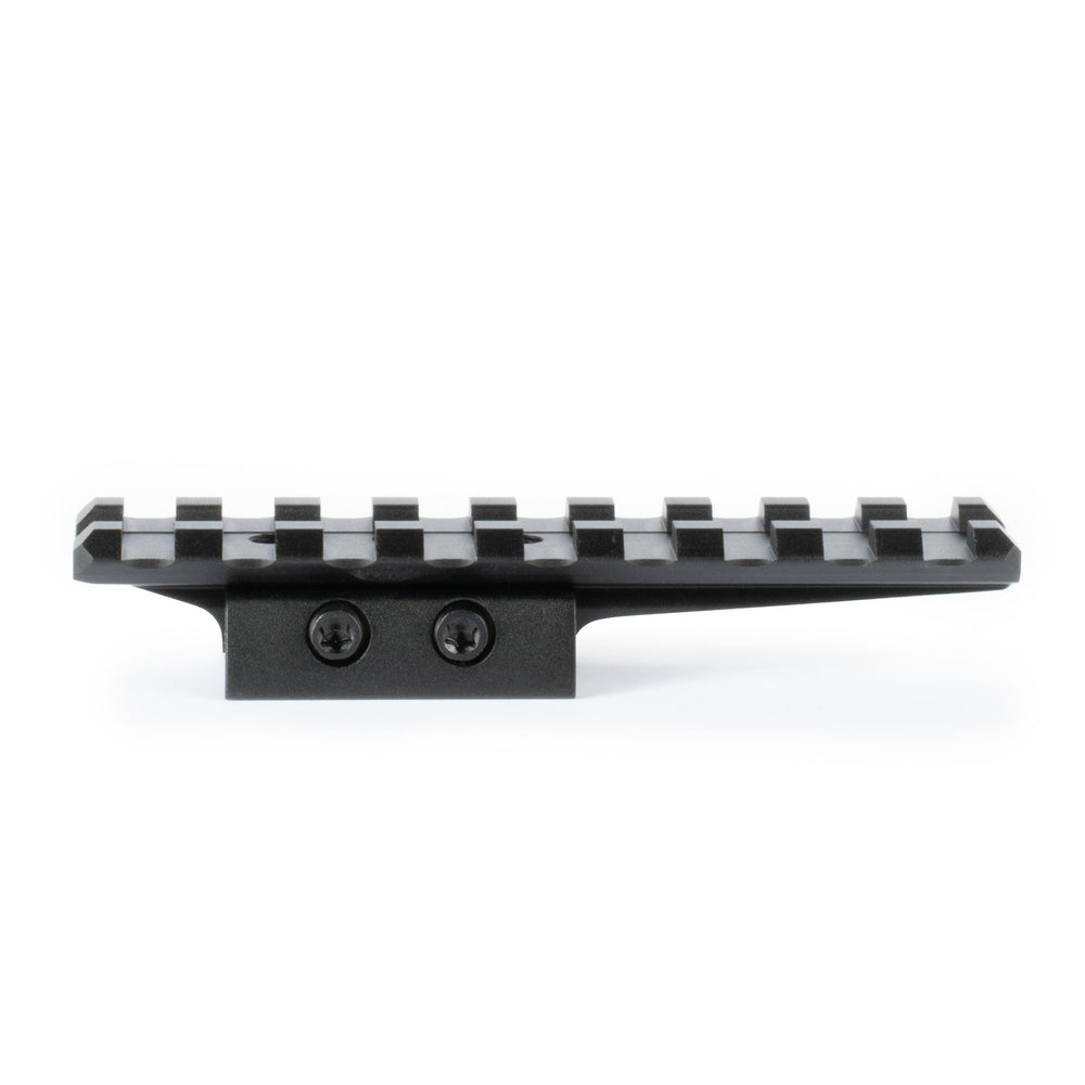 Monstrum dovetail to picatinny 14-slot mount offers flexible sight spacing.