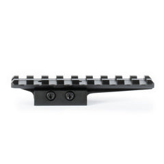 Monstrum dovetail to picatinny 14-slot mount offers flexible sight spacing.