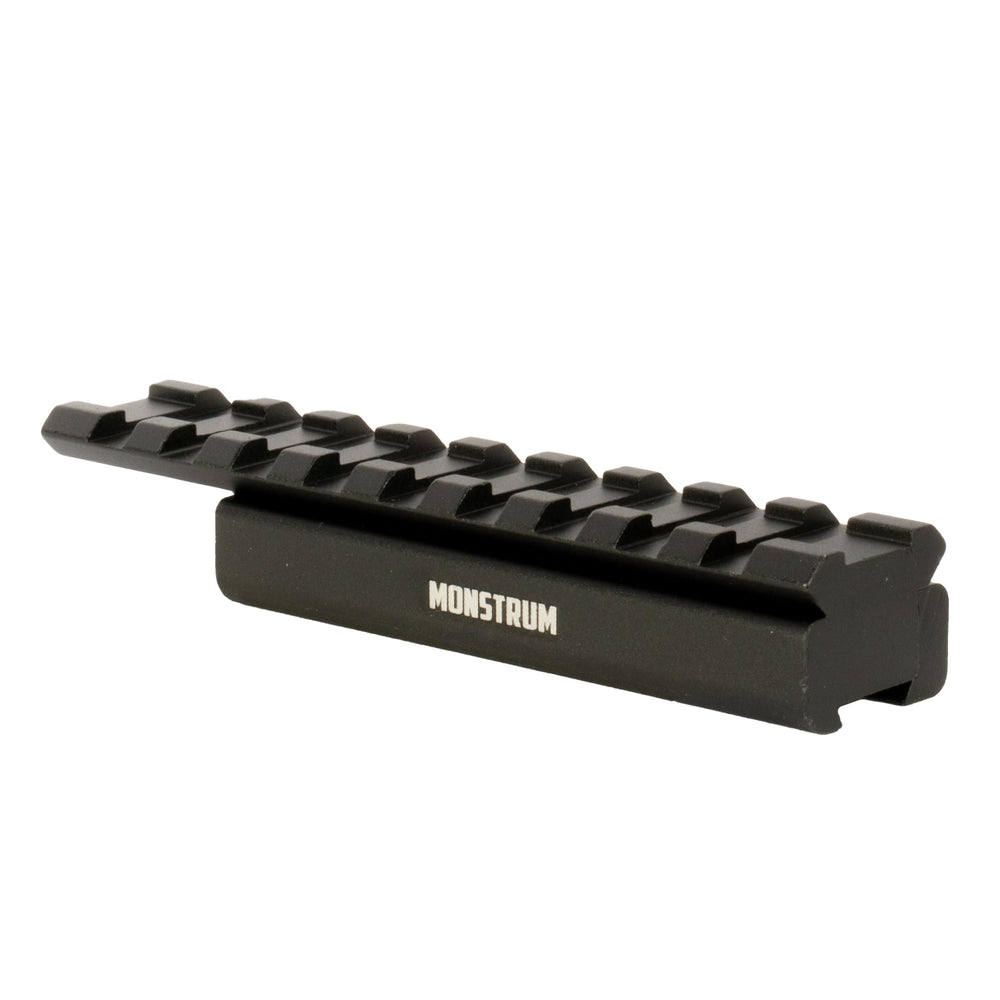 Monstrum 11-slot dovetail-to-picatinny rail enabling versatile optic configurations.