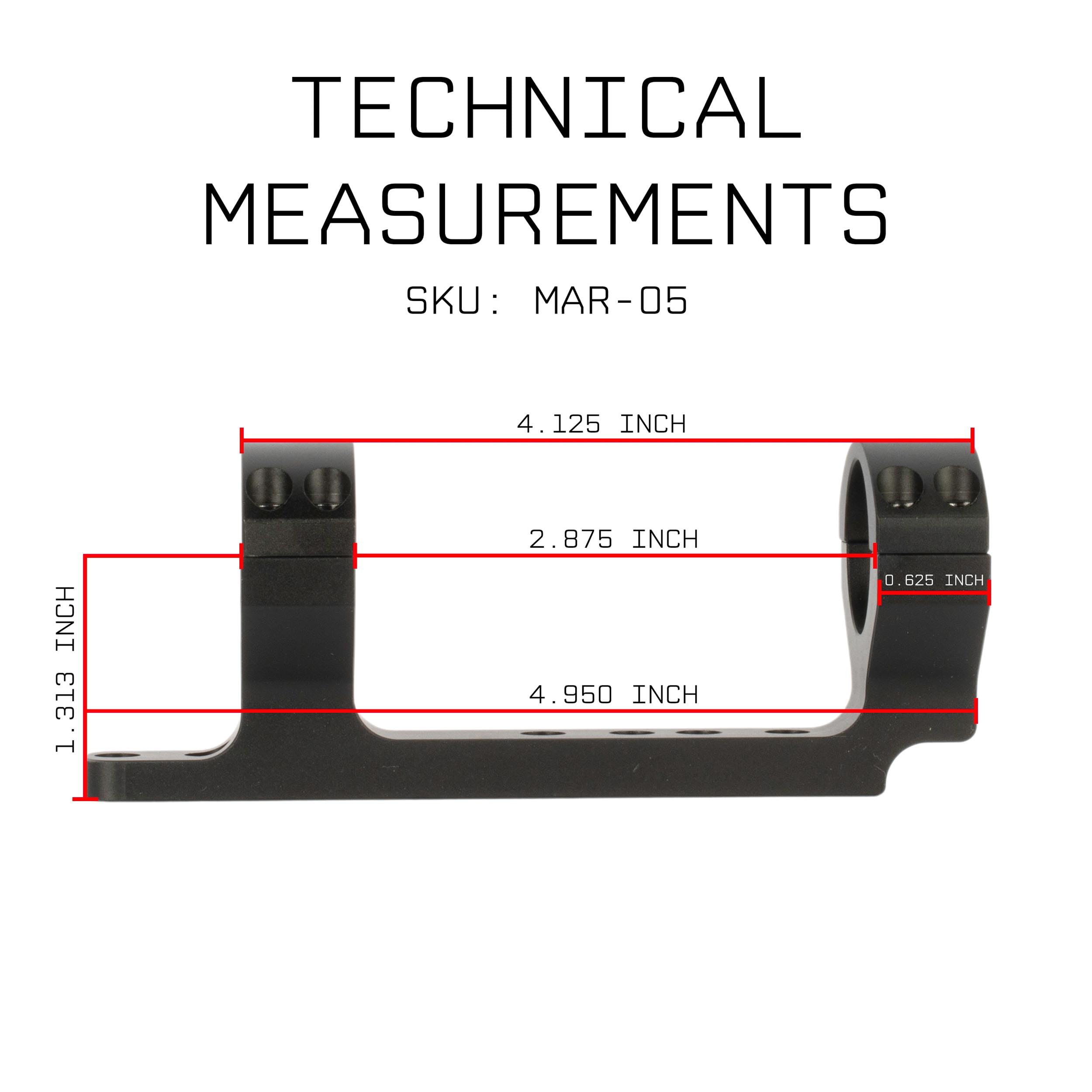 Monstrum Dual Ring Scope Mount forward offset for improved eye relief