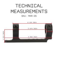 Monstrum Dual Ring Scope Mount forward offset for improved eye relief