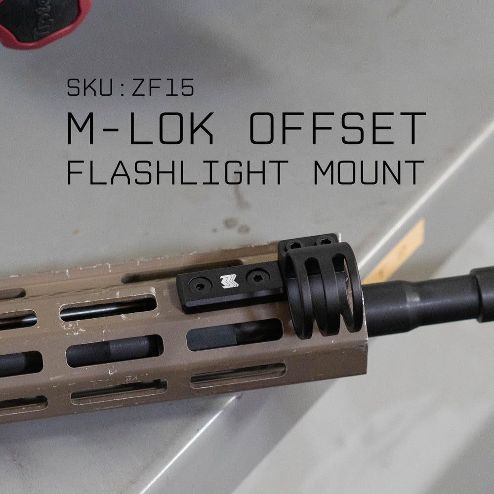 Monstrum flashlight ring mount 45° offset for angled lighting and easy control access