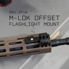 Monstrum flashlight ring mount 45° offset for angled lighting and easy control access