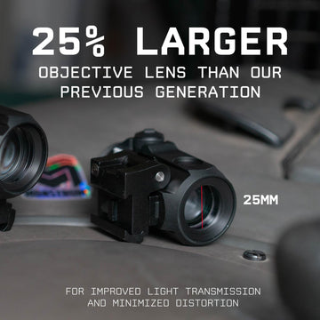 Monstrum Ghost G3 4x Magnifier prism optics assembly offers lightweight field-ready magnification.