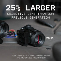 Monstrum Ghost G3 4x Magnifier prism optics assembly offers lightweight field-ready magnification.