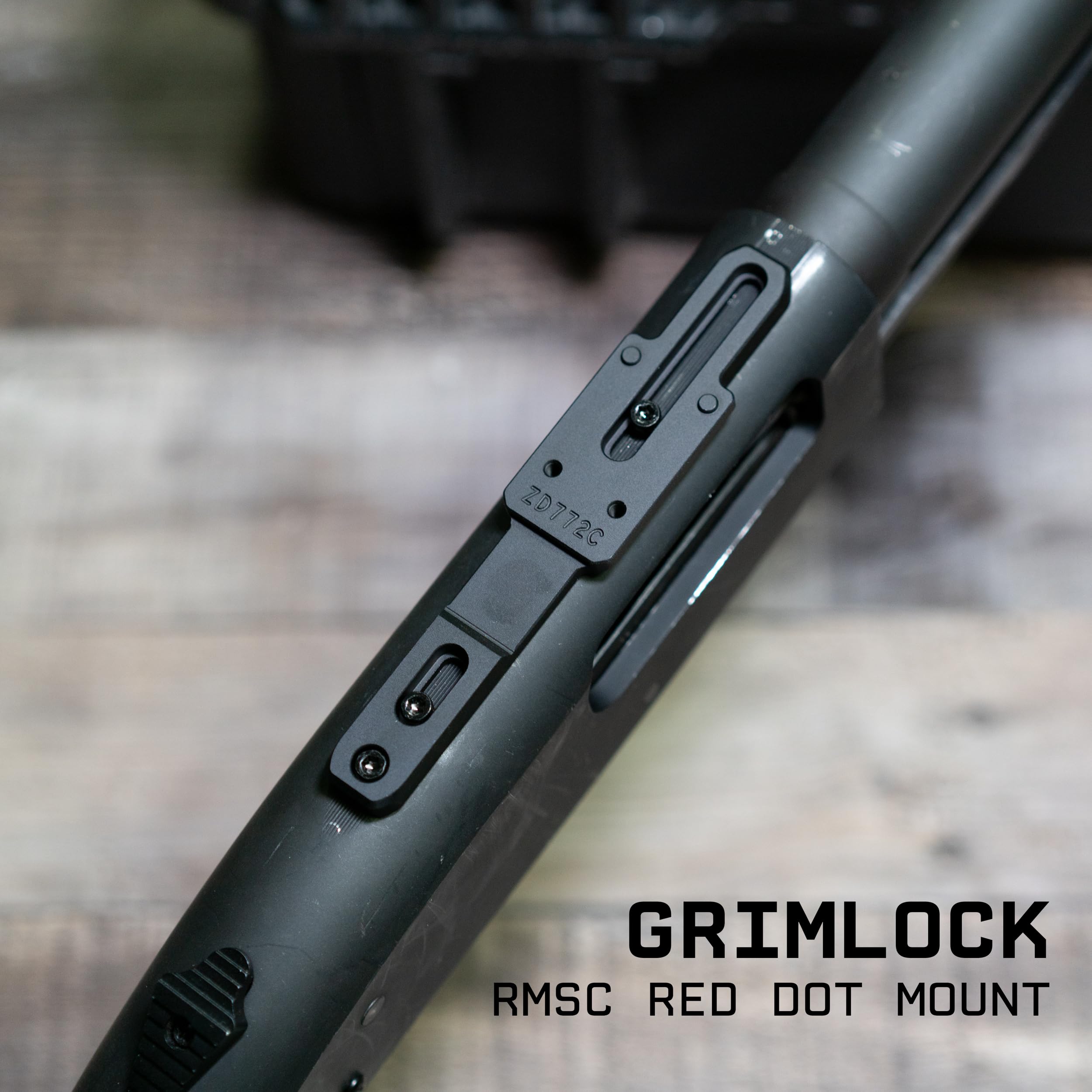 Monstrum Grimlock shows drilled-tapped compatibility options for receivers
