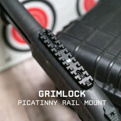 Monstrum Grimlock supports drilled and tapped compatibility across patterns.