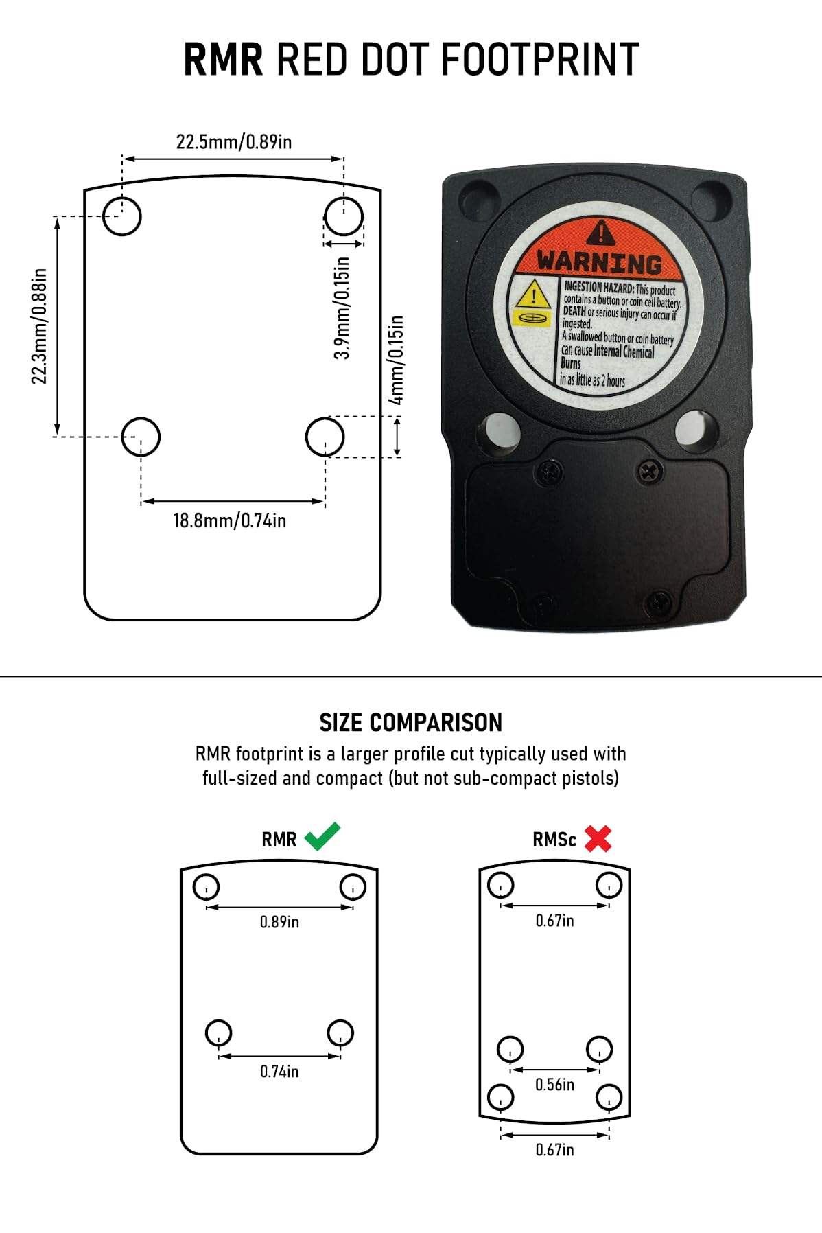 Monstrum Grimlock drilled and tapped receiver compatibility ensures secure installation.