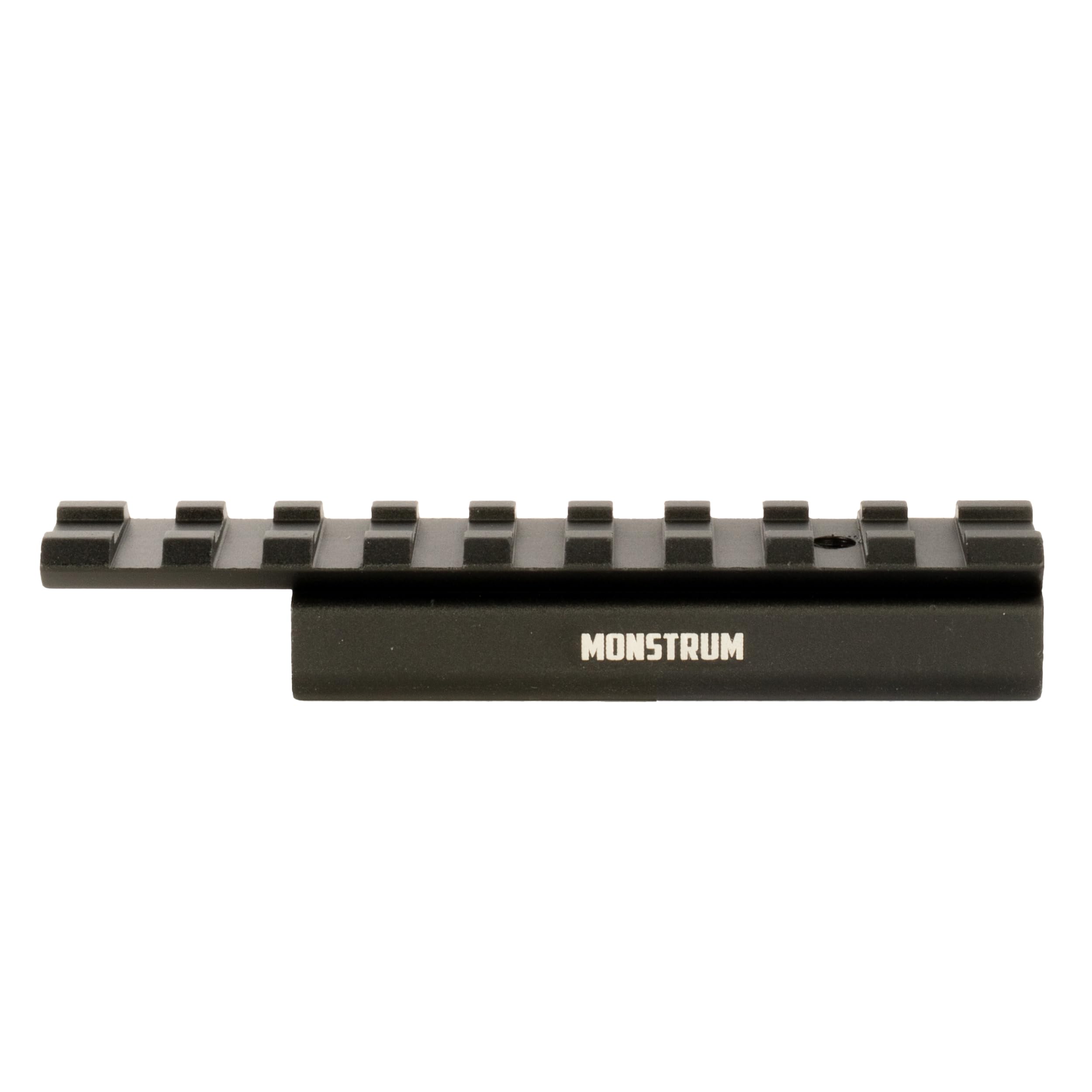Monstrum low-profile 9-slot dovetail-to-picatinny rail for secure airgun optic mounting.
