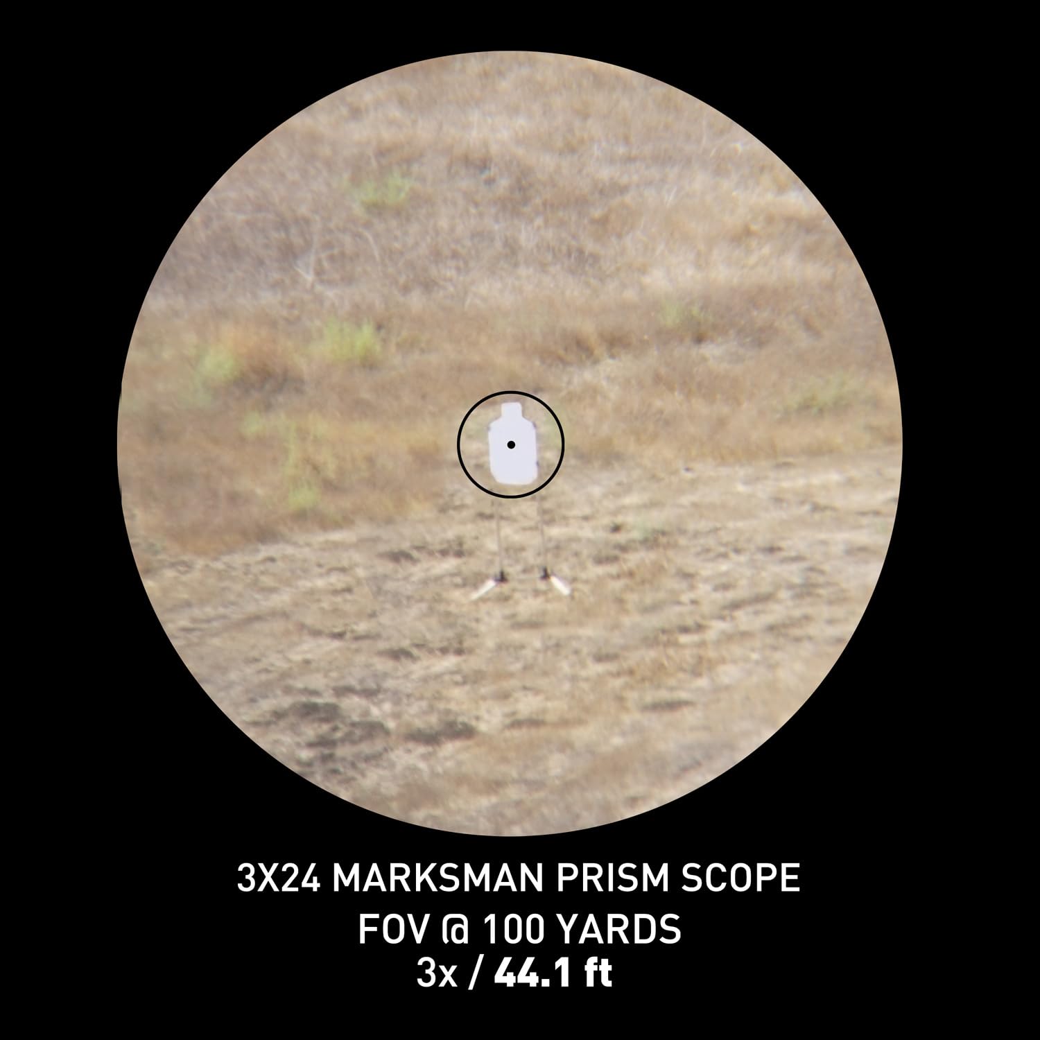 Monstrum Marksman G3 3X prism scope Shake Awake button enables fast wake.