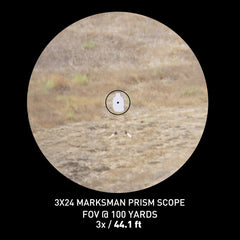 Monstrum Marksman G3 3X prism scope Shake Awake button enables fast wake.