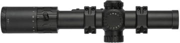 Monstrum Panzer ED 1-6x24 reticle closeup with Morpheus MOA for precise ranging.