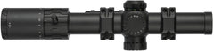 Monstrum Panzer ED 1-6x24 reticle closeup with Morpheus MOA for precise ranging.