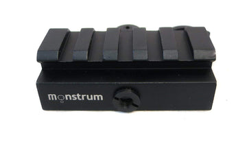 Monstrum quick-release mount enables rapid optic attachment and removal for versatile setups.