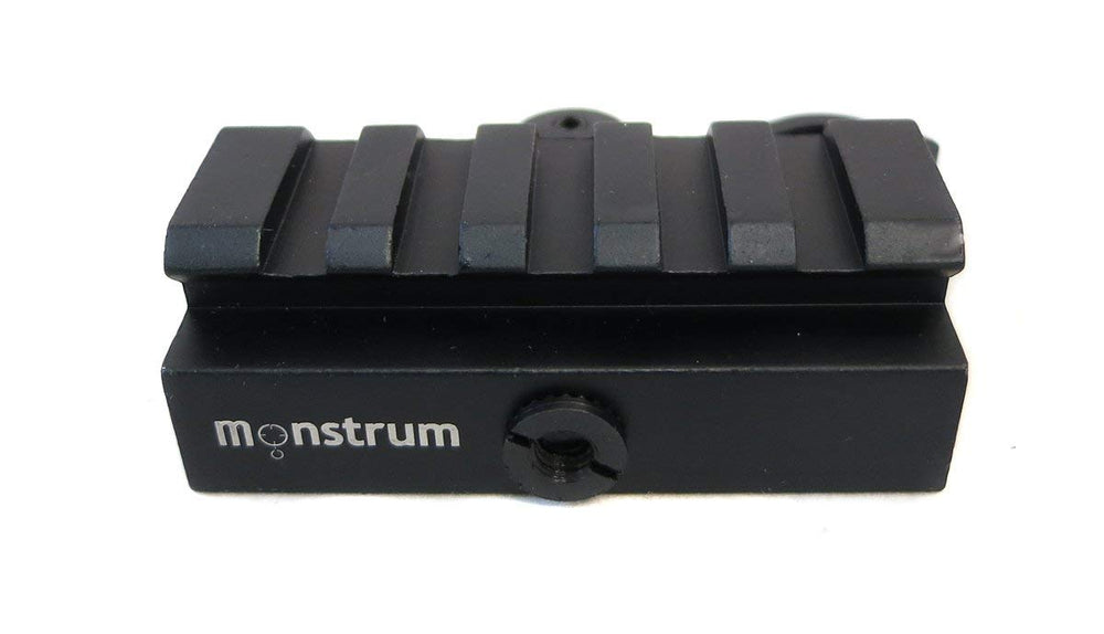Monstrum quick-release mount enables rapid optic attachment and removal for versatile setups.