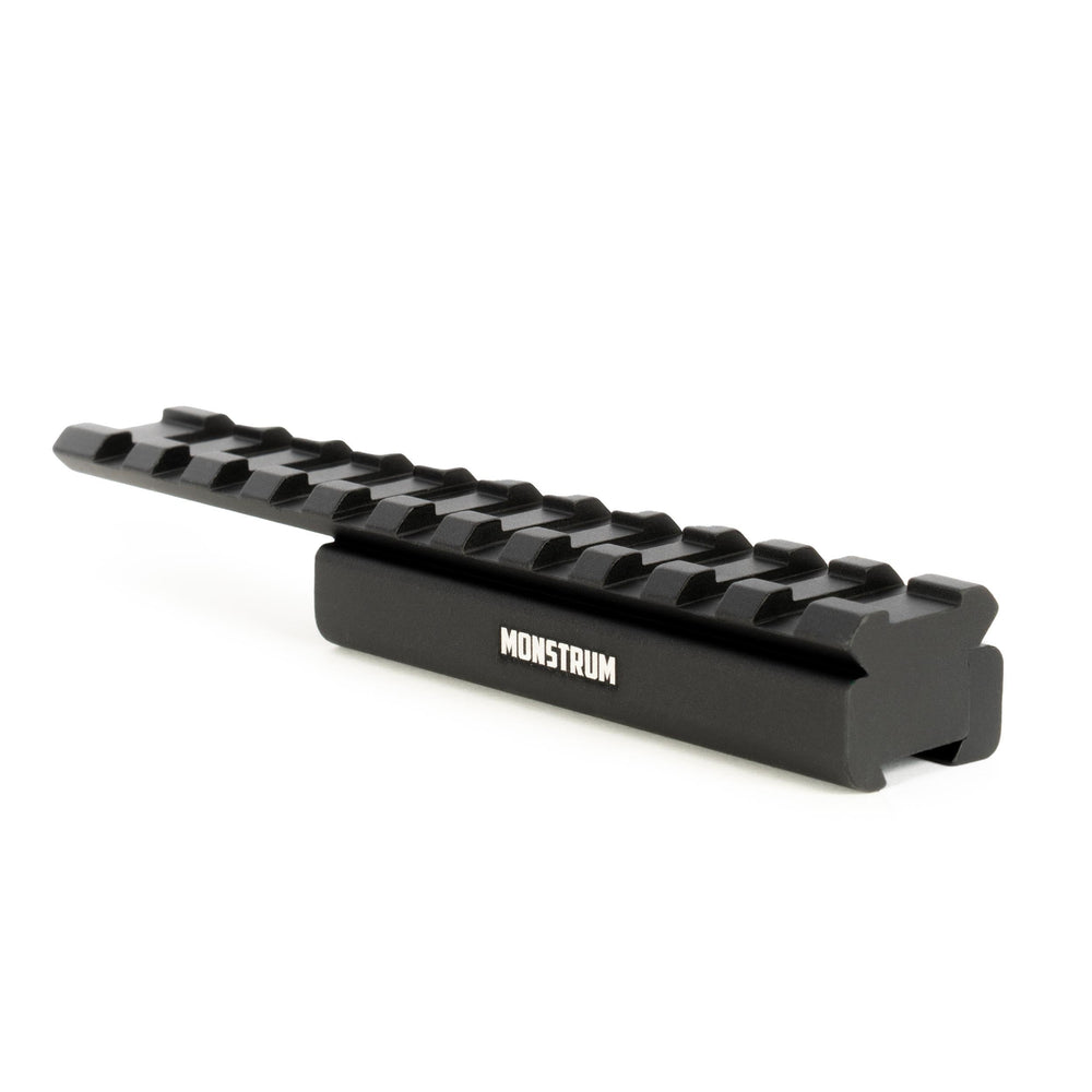Monstrum rail base 11-slot fits dovetail platforms on airguns and rimfire.