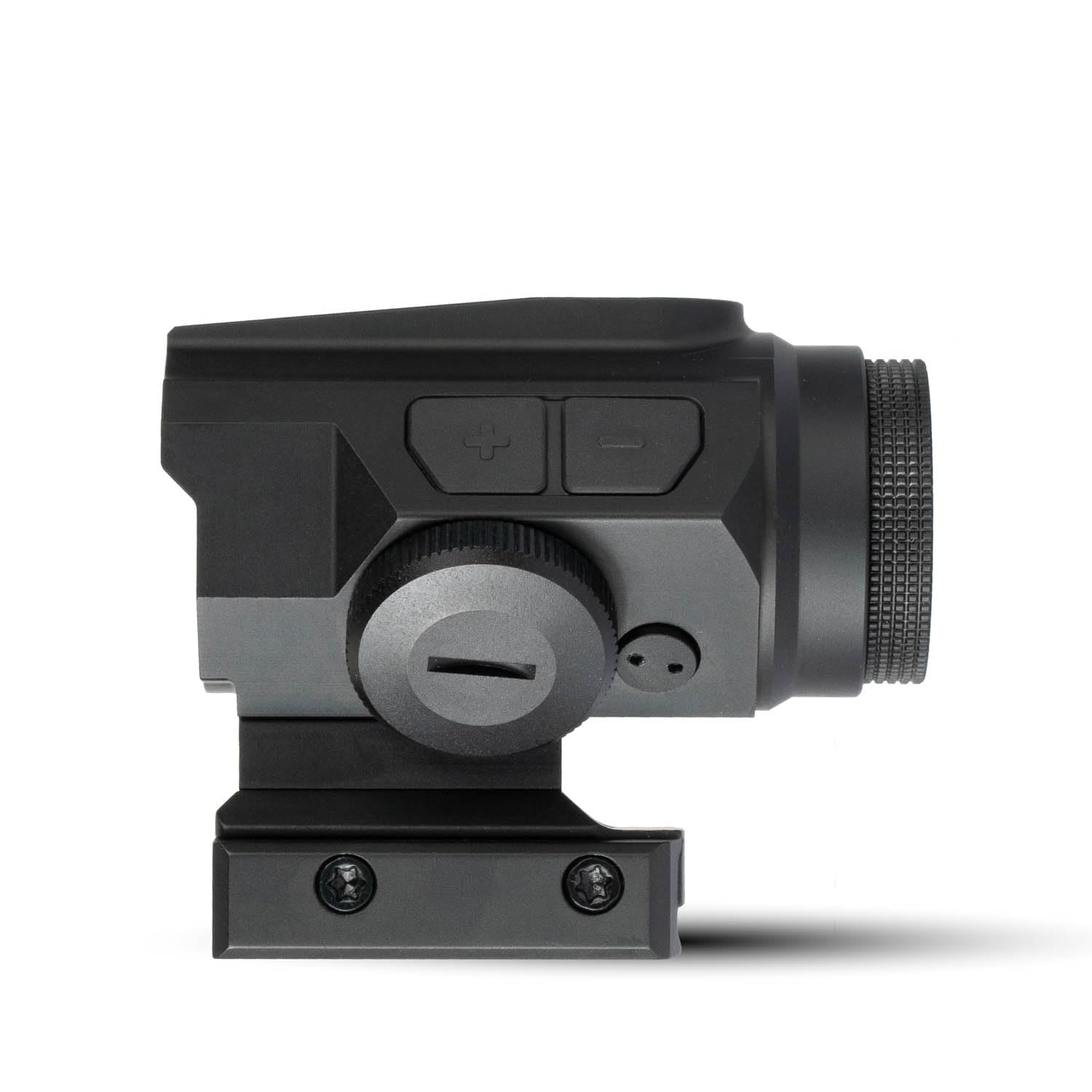 Monstrum Ruckus eye-relief design improves comfort and rapid target acquisition.