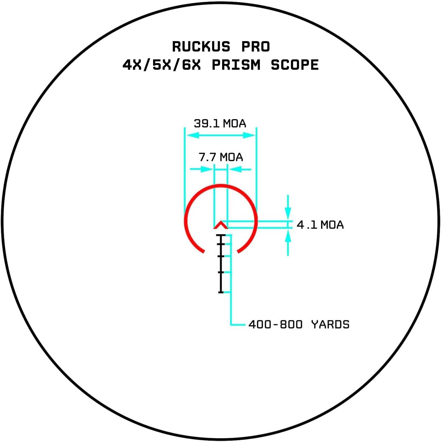 Monstrum Ruckus Pro eye relief design offers forgiving sight picture in varied positions.