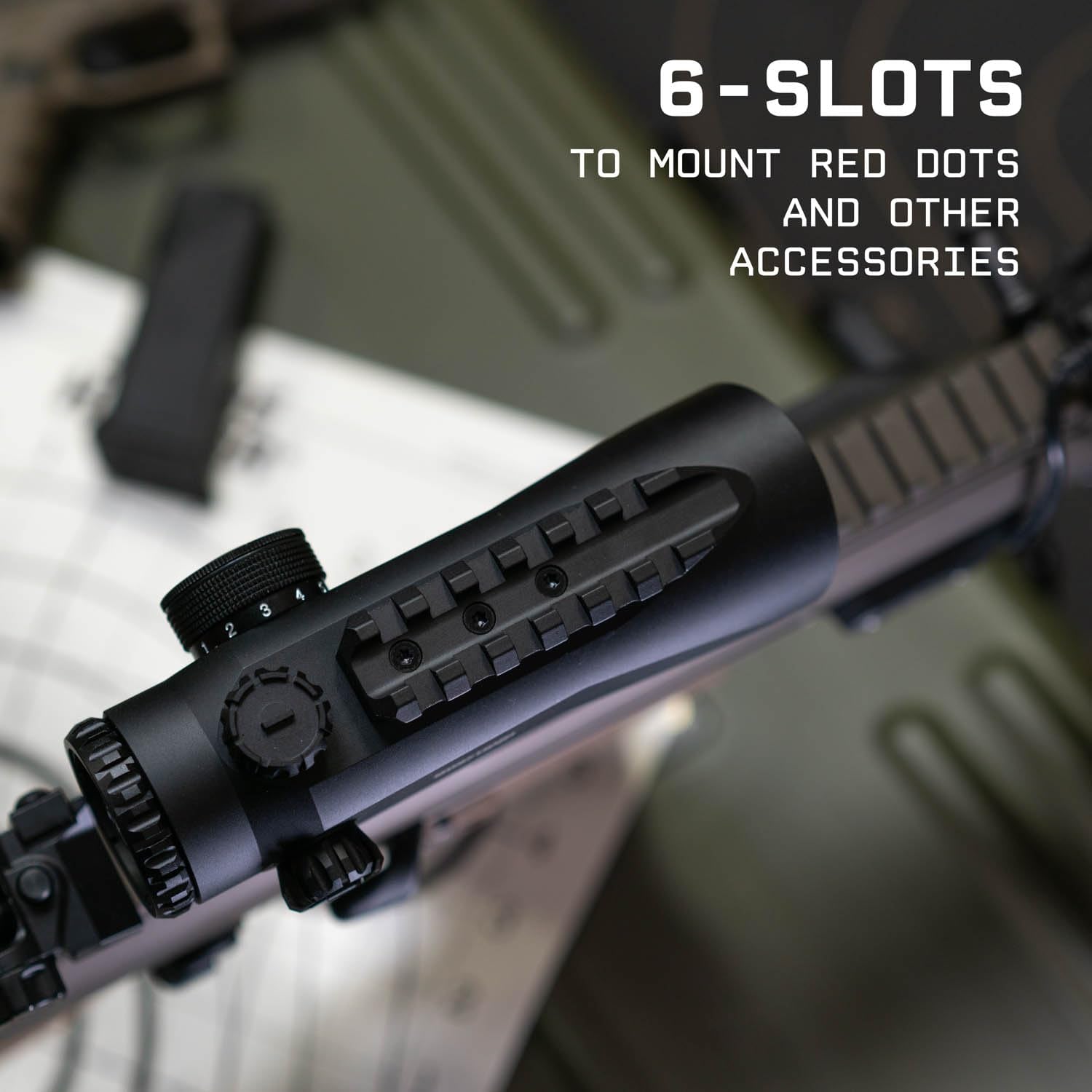 Monstrum Ruckus Pro Shake Awake illumination aids quick reticle visibility on movement.