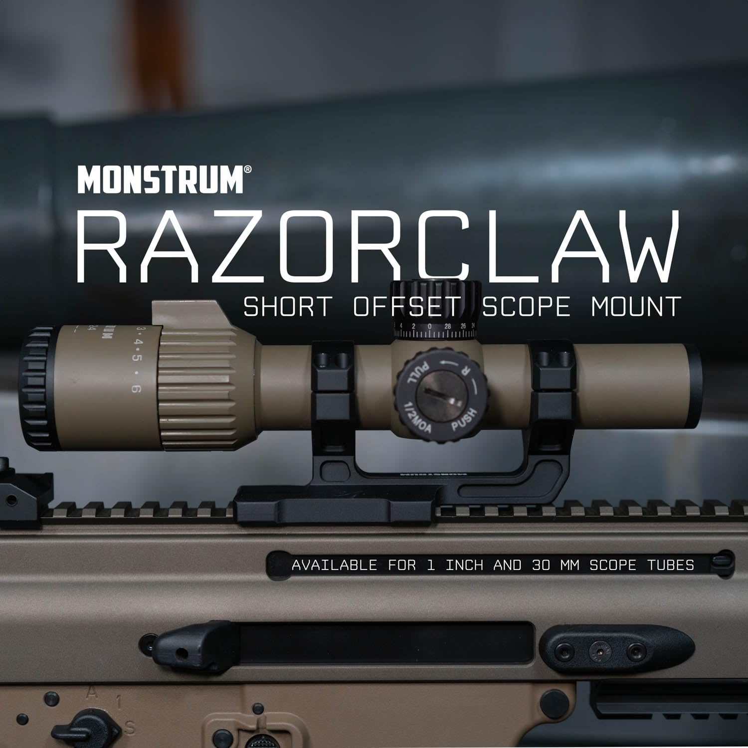 Monstrum Razorclaw short forward offset side profile for close optic placement