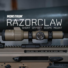 Monstrum Razorclaw short forward offset side profile for close optic placement
