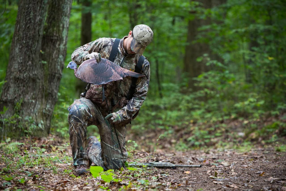 Montana Decoy Spring Fling hen decoy stored easily in a bag for quick access.