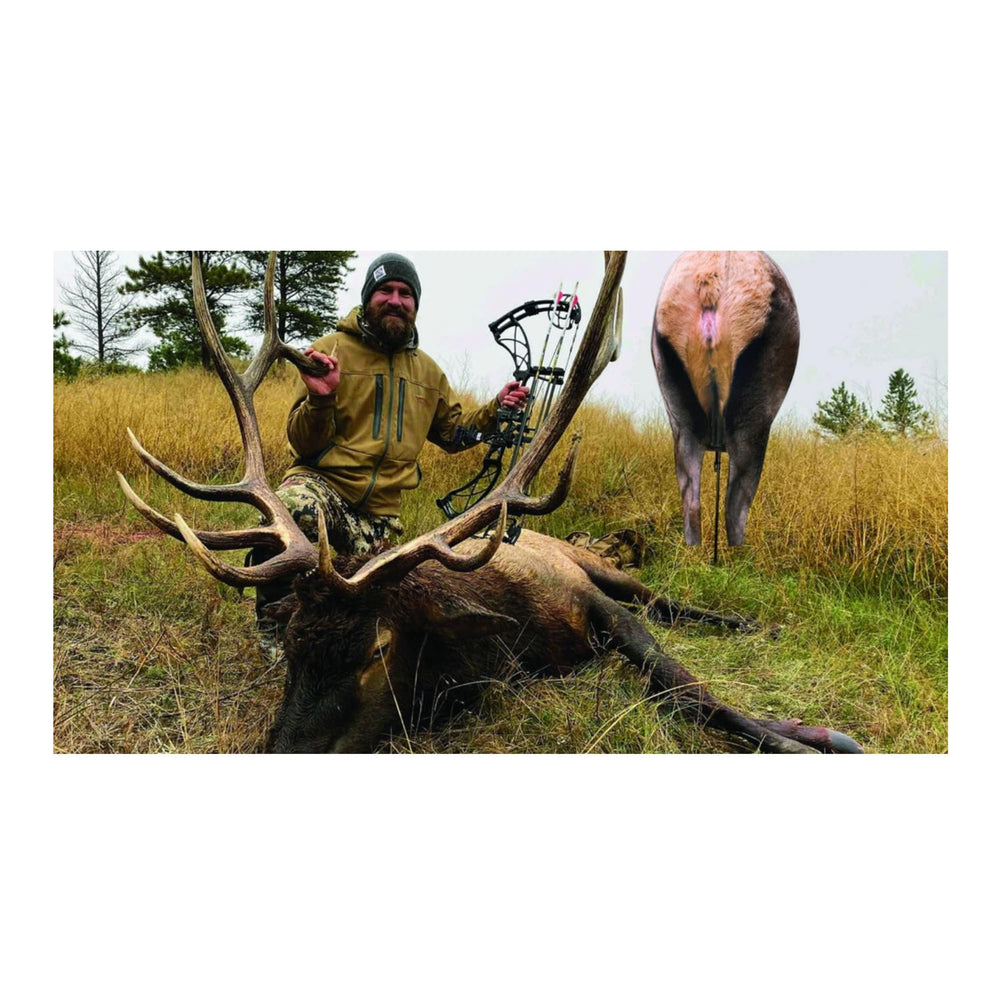 Montana Decoy Back Country Elk decoy leg pole included for stable positioning.