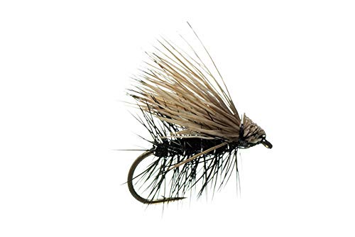 Montana Fly Company Elk Hair Caddis Black 16, ideal for trout fishing in streams.