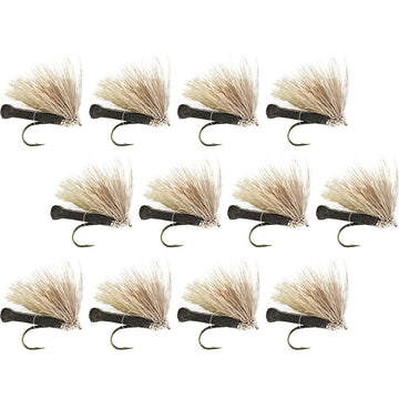 Montana Fly Company Furimsky's Fluttering Foam Caddis in black, high-floating dry fly for river fishing.