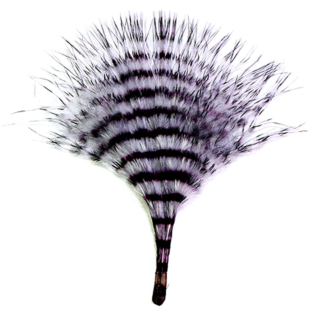 Montana Fly Company MFC Mini Barred Marabou in white and barred black for realistic trout streamers