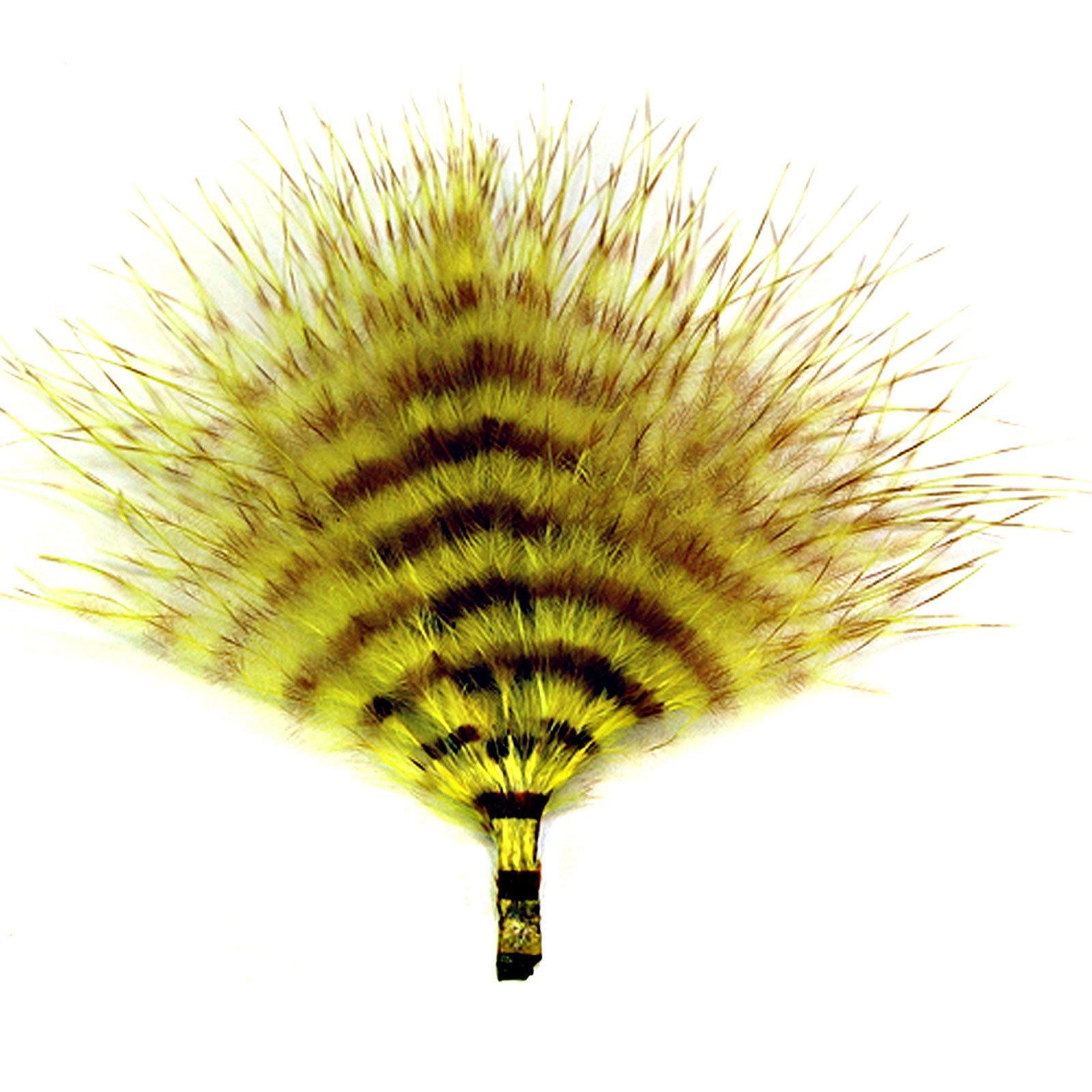 Montana Fly Company Mini Barred Marabou 3-5 yellow barred brown for fluttering fly ties