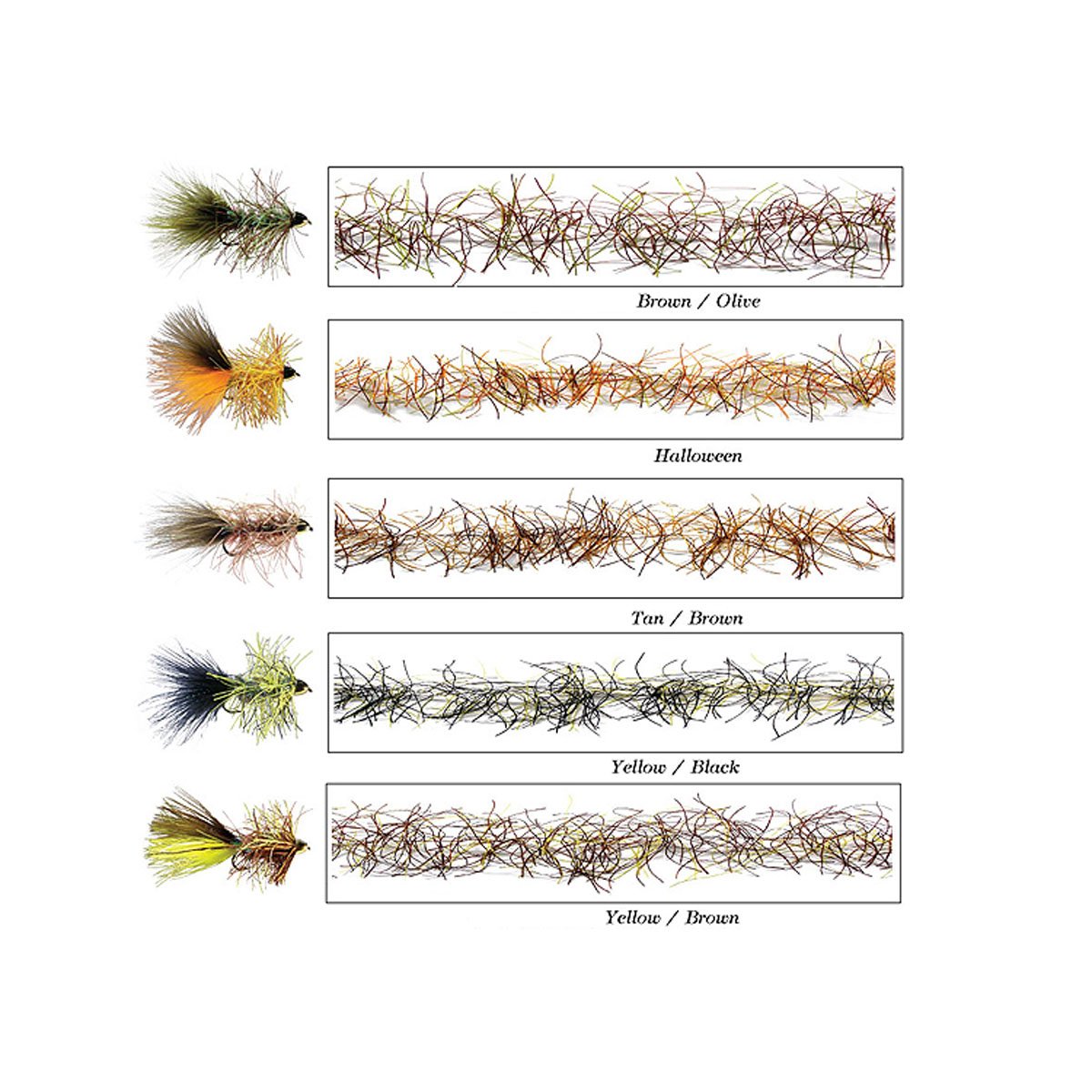Montana Fly Company Rubber Bugger Hackle Brush for streamers, eases rubber application.