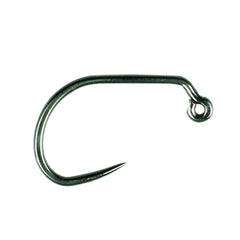 Montana Fly MFC 7204 wide-gap jig hook in black nickel for barbless, precise penetration
