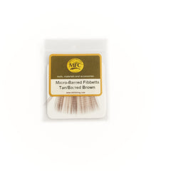 Montana Fly MFC Micro-Barred Fibbetts in tan bar pattern for tiny mayfly tails and nymph legs